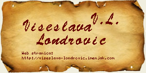 Višeslava Londrović vizit kartica